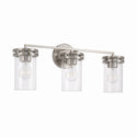 Three Light Vanity from the Fuller Collection in Brushed Nickel Finish by Capital Lighting