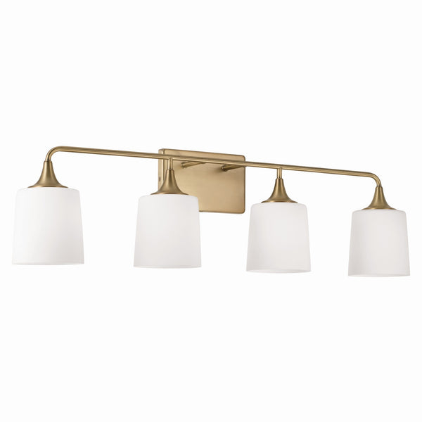 Capital Lighting - 148941AD-541 - Four Light Vanity - Presley - Aged Brass from Lighting & Bulbs Unlimited in Charlotte, NC