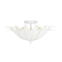Three Light Semi-Flush Mount from the Eden Collection in Textured White Finish by Capital Lighting