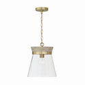 Capital Lighting - 347311WS - One Light Pendant - Finn - White Wash and Matte Brass from Lighting & Bulbs Unlimited in Charlotte, NC