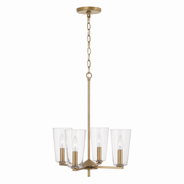 Capital Lighting - 348641AD-538 - Four Light Pendant - Portman - Aged Brass from Lighting & Bulbs Unlimited in Charlotte, NC