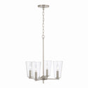 Four Light Pendant from the Portman Collection in Brushed Nickel Finish by Capital Lighting