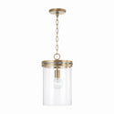 One Light Pendant from the Fuller Collection in Aged Brass Finish by Capital Lighting