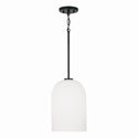 One Light Pendant from the Lawson Collection in Matte Black Finish by Capital Lighting