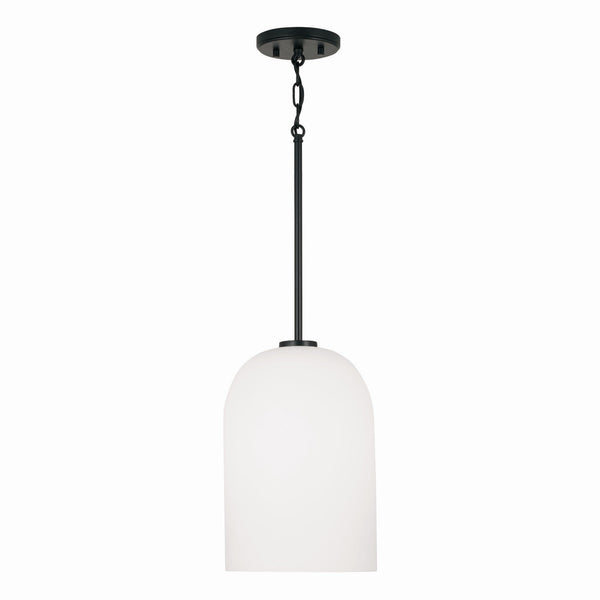 One Light Pendant from the Lawson Collection in Matte Black Finish by Capital Lighting