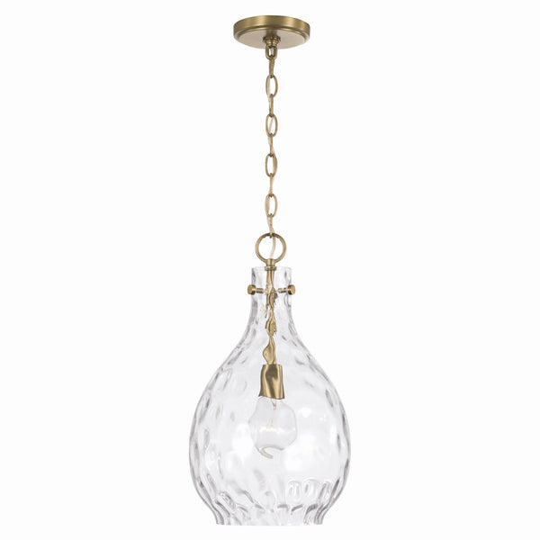 Capital Lighting - 349012AD - One Light Pendant - Brentwood - Aged Brass from Lighting & Bulbs Unlimited in Charlotte, NC