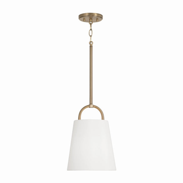 One Light Pendant from the Brody Collection in Aged Brass Finish by Capital Lighting