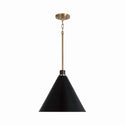 Capital Lighting - 350112AB - One Light Pendant - Bradley - Aged Brass and Black from Lighting & Bulbs Unlimited in Charlotte, NC