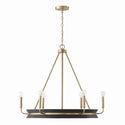 Capital Lighting - 447361KR - Six Light Chandelier - Finn - Black Stain and Matte Brass from Lighting & Bulbs Unlimited in Charlotte, NC