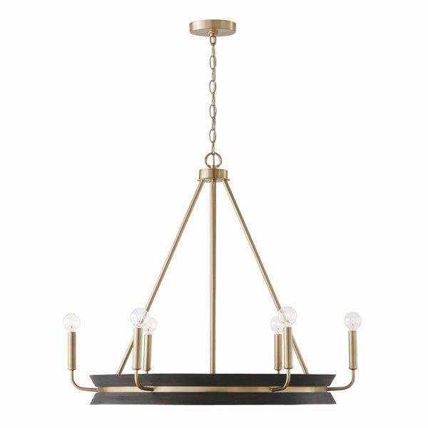Capital Lighting - 447361KR - Six Light Chandelier - Finn - Black Stain and Matte Brass from Lighting & Bulbs Unlimited in Charlotte, NC
