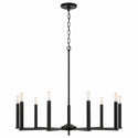 Nine Light Chandelier from the Portman Collection in Matte Black Finish by Capital Lighting
