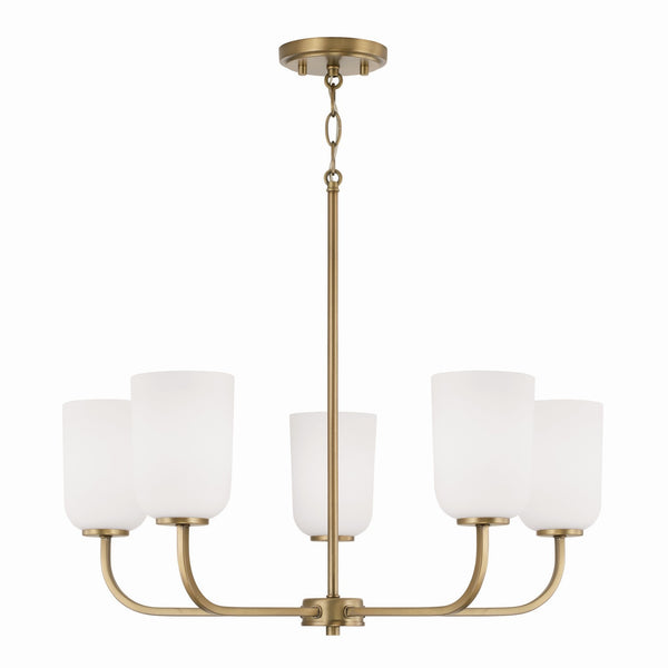 Capital Lighting - 448851AD-542 - Five Light Chandelier - Lawson - Aged Brass from Lighting & Bulbs Unlimited in Charlotte, NC