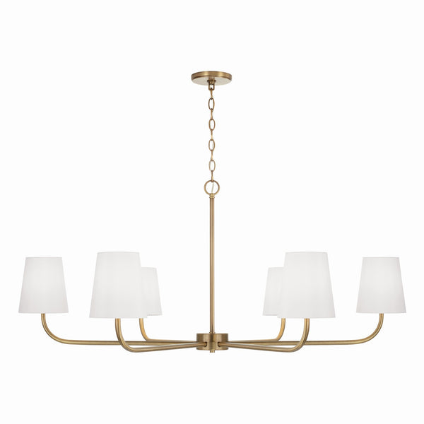 Capital Lighting - 449461AD-706 - Six Light Chandelier - Brody - Aged Brass from Lighting & Bulbs Unlimited in Charlotte, NC