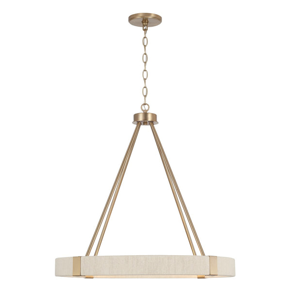 Four Light Chandelier from the Delaney Collection in Matte Brass Finish by Capital Lighting