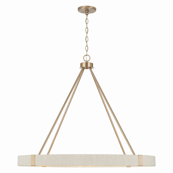 Eight Light Chandelier from the Delaney Collection in Matte Brass Finish by Capital Lighting