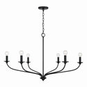 Six Light Chandelier from the Dolan Collection in Matte Black Finish by Capital Lighting