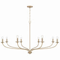 Eight Light Chandelier from the Dolan Collection in Matte Brass Finish by Capital Lighting