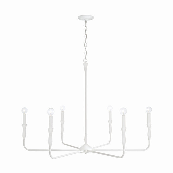 Capital Lighting - 450362XW - Six Light Chandelier - Paloma - Textured White from Lighting & Bulbs Unlimited in Charlotte, NC