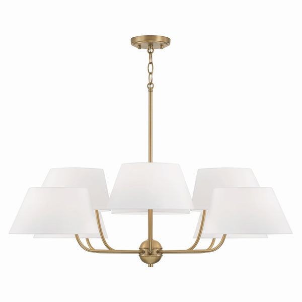 Capital Lighting - 450481AD - Eight Light Chandelier - Welsley - Aged Brass from Lighting & Bulbs Unlimited in Charlotte, NC