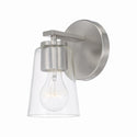 One Light Wall Sconce from the Portman Collection in Brushed Nickel Finish by Capital Lighting