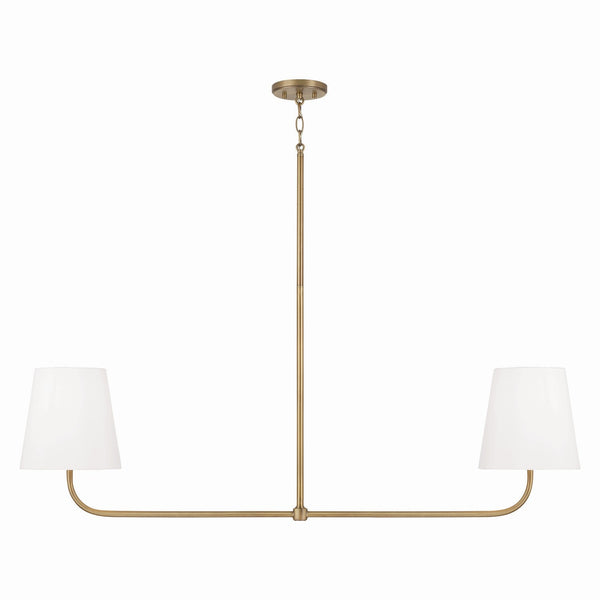 Two Light Island Pendant from the Brody Collection in Aged Brass Finish by Capital Lighting