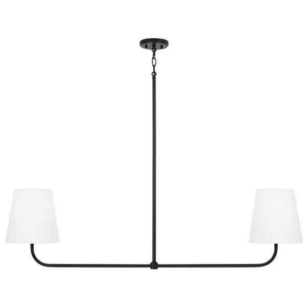 Two Light Island Pendant from the Brody Collection in Matte Black Finish by Capital Lighting