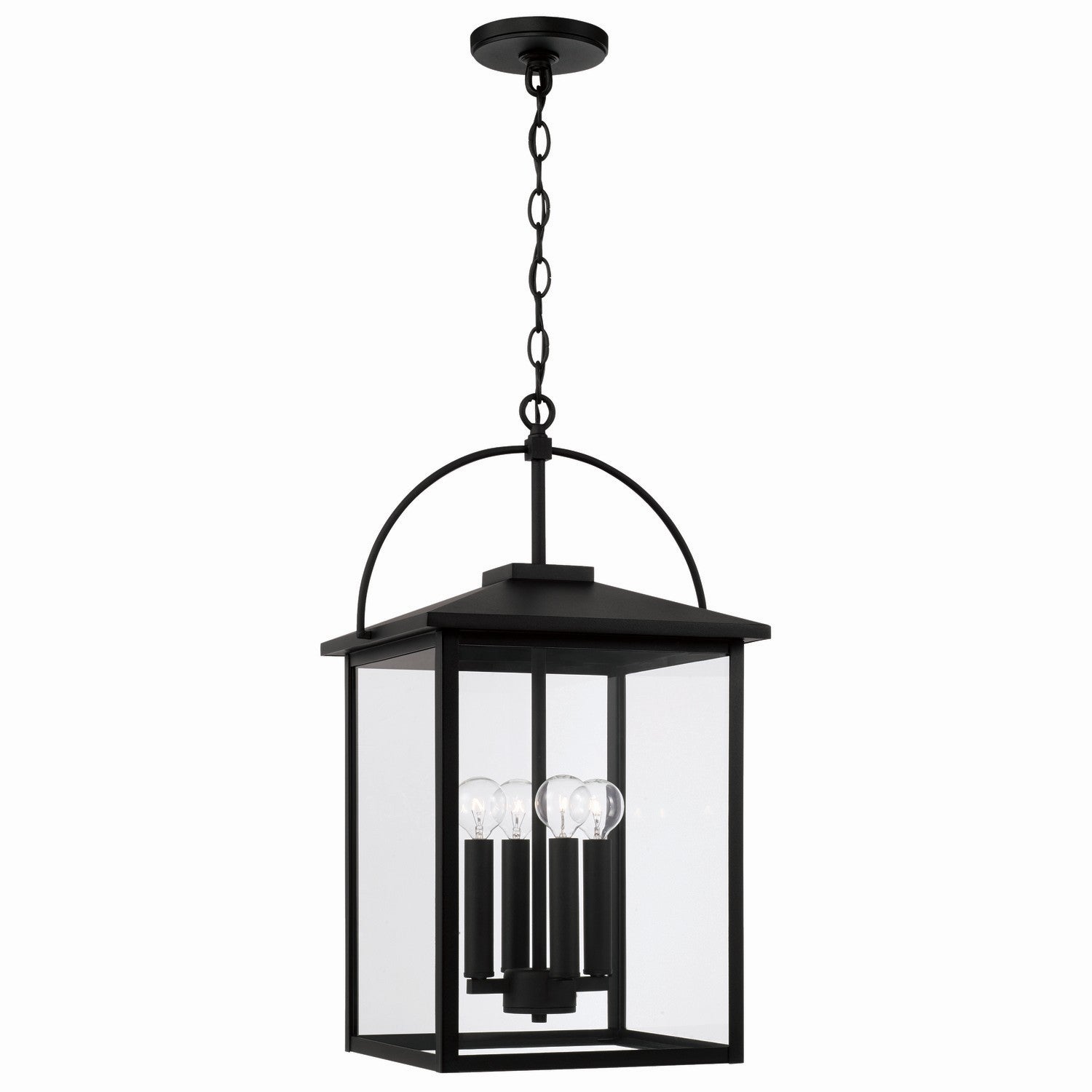 Capital Lighting - 948042BK - Four Light Outdoor Hanging Lantern - Bryson - Black from Lighting & Bulbs Unlimited in Charlotte, NC