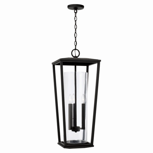Capital Lighting - 948132BK - Three Light Outdoor Hanging Lantern - Elliott - Black from Lighting & Bulbs Unlimited in Charlotte, NC