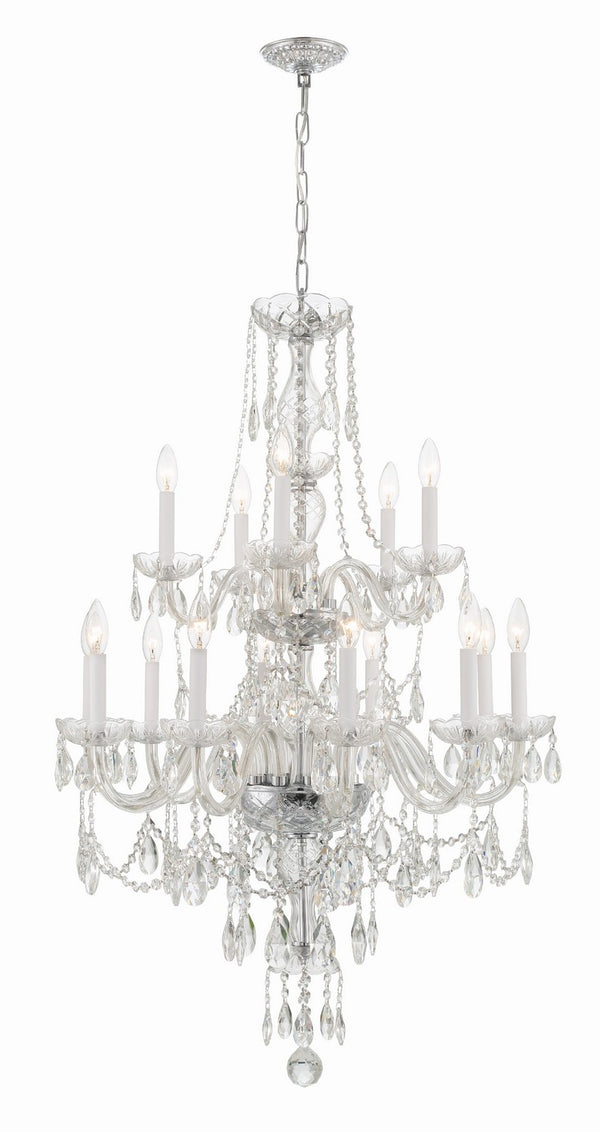 Crystorama - 1155-CH-CL-MWP - 15 Light Chandelier - Traditional Crystal - Polished Chrome from Lighting & Bulbs Unlimited in Charlotte, NC