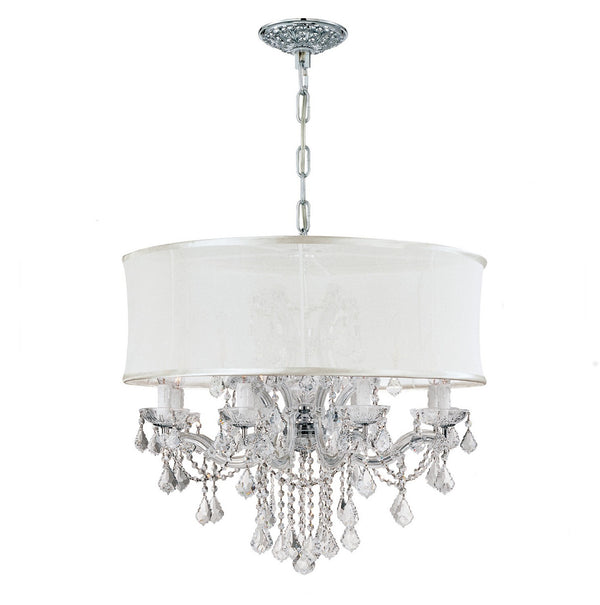 Crystorama - 4489-CH-SMW-CL-S - 12 Light Chandelier - Brentwood - Polished Chrome from Lighting & Bulbs Unlimited in Charlotte, NC