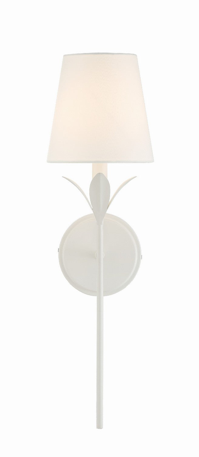 Crystorama - 531-MT - One Light Wall Mount - Broche - Matte White from Lighting & Bulbs Unlimited in Charlotte, NC