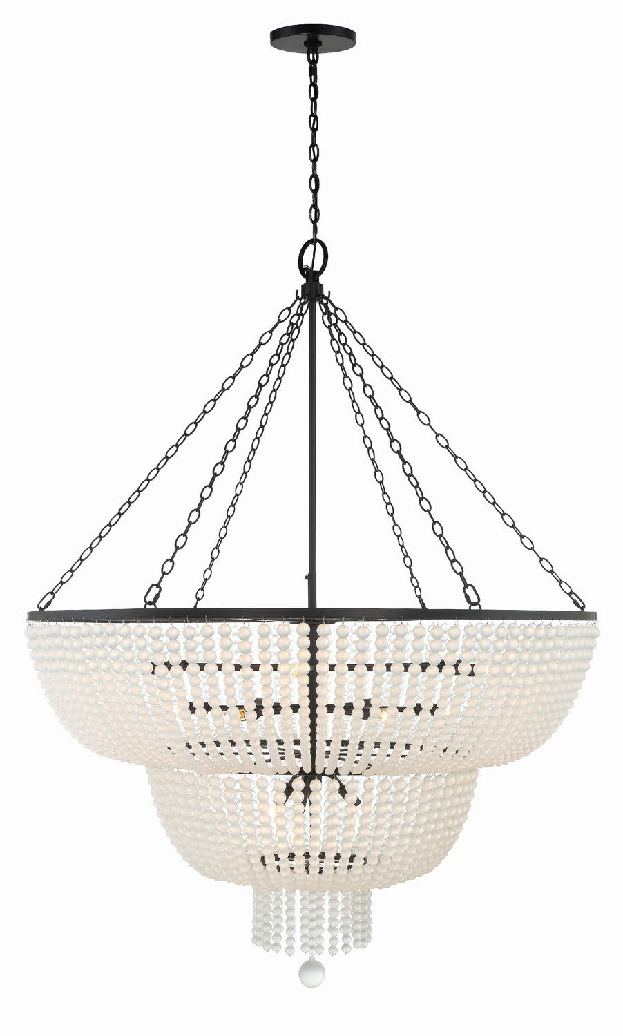 Crystorama - 614-MK - 15 Light Chandelier - Rylee - Matte Black from Lighting & Bulbs Unlimited in Charlotte, NC