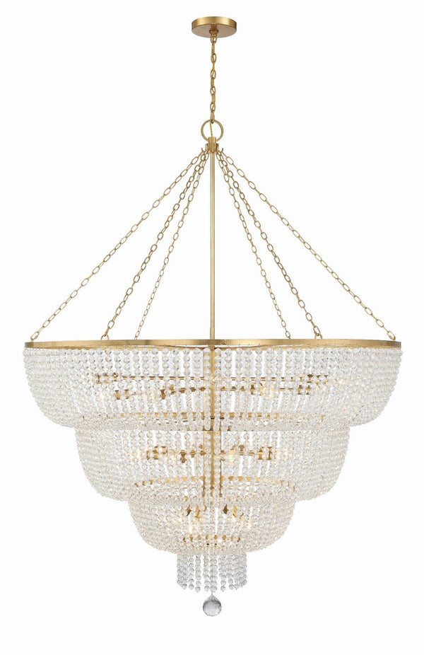 Crystorama - 618-GA - 32 Light Chandelier - Rylee - Antique Gold from Lighting & Bulbs Unlimited in Charlotte, NC
