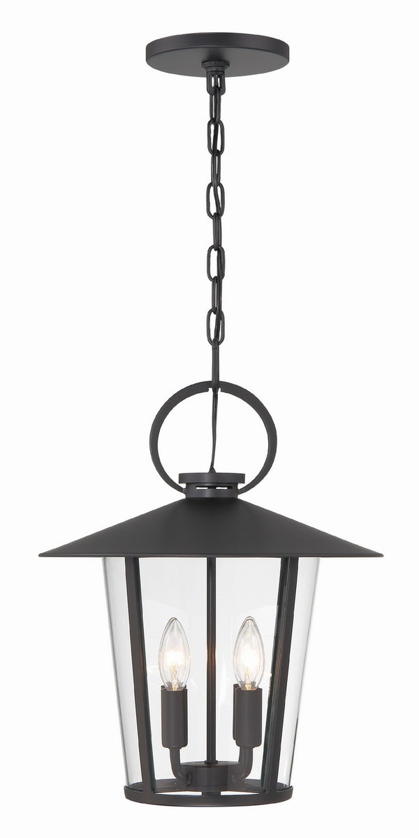 Crystorama - AND-9204-CL-MK - Four Light Outdoor Chandelier - Andover - Matte Black from Lighting & Bulbs Unlimited in Charlotte, NC