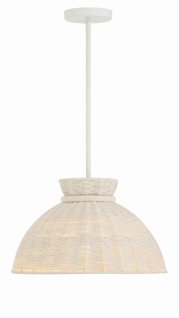 Crystorama - RES-10520-MT - One Light Pendant - Reese - Matte White from Lighting & Bulbs Unlimited in Charlotte, NC