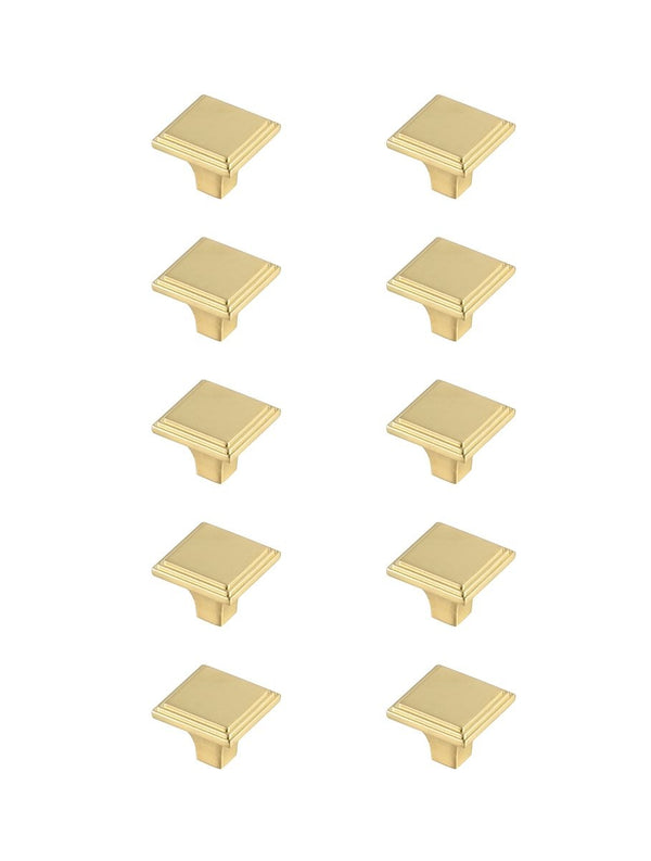 Elegant Lighting - KB2012-GD-10PK - Knob Multipack (Set of 10) - Wilow - Brushed Gold from Lighting & Bulbs Unlimited in Charlotte, NC