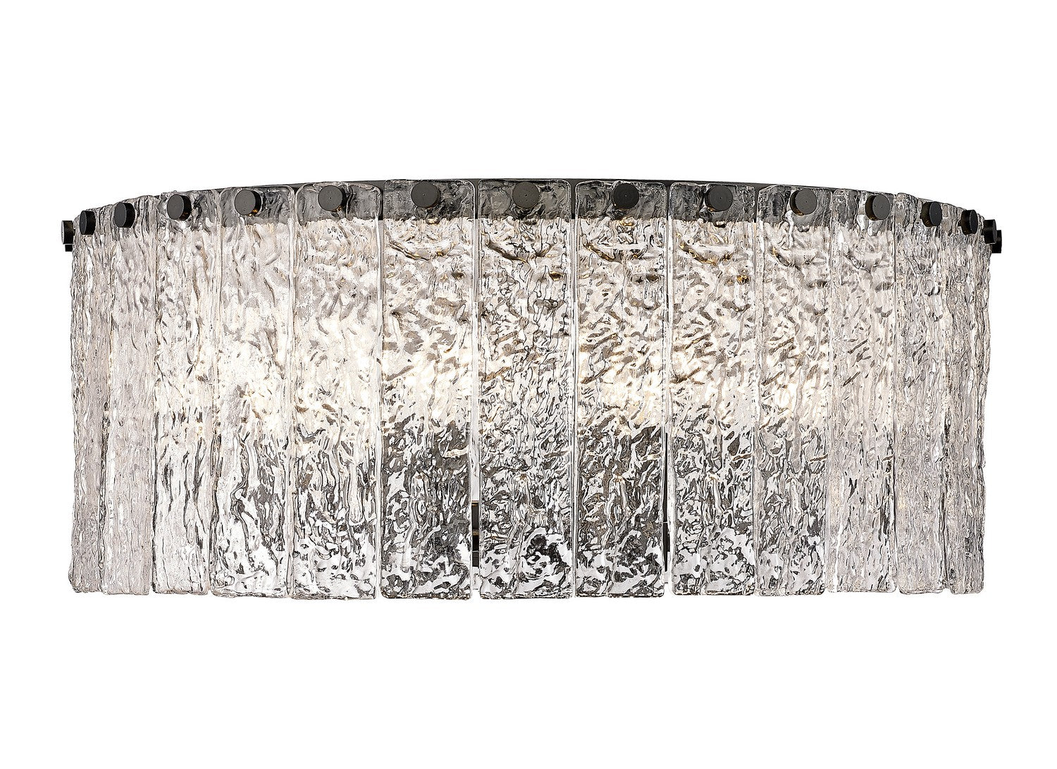 Z-Lite - 1943F20-MB - Eight Light Flush Mount - Glacier - Matte Black from Lighting & Bulbs Unlimited in Charlotte, NC