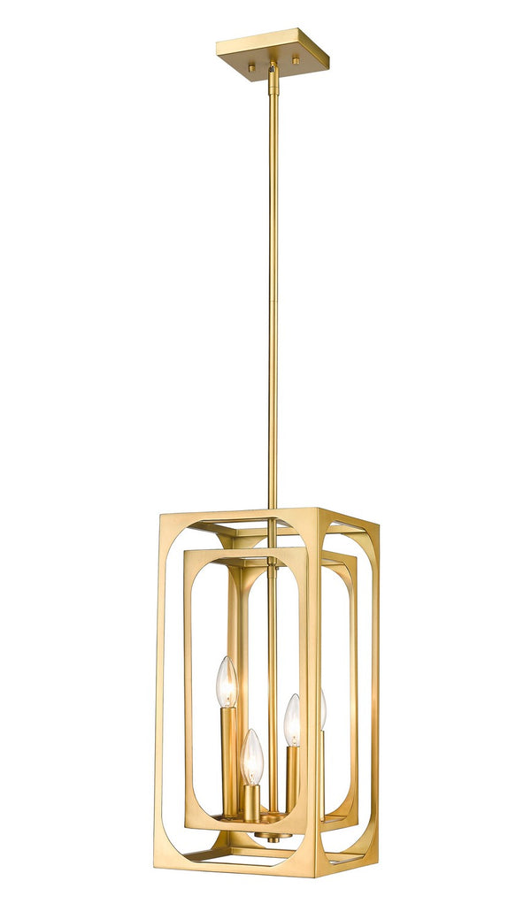 Z-Lite - 3038-4RB - Four Light Chandelier - Easton - Rubbed Brass from Lighting & Bulbs Unlimited in Charlotte, NC