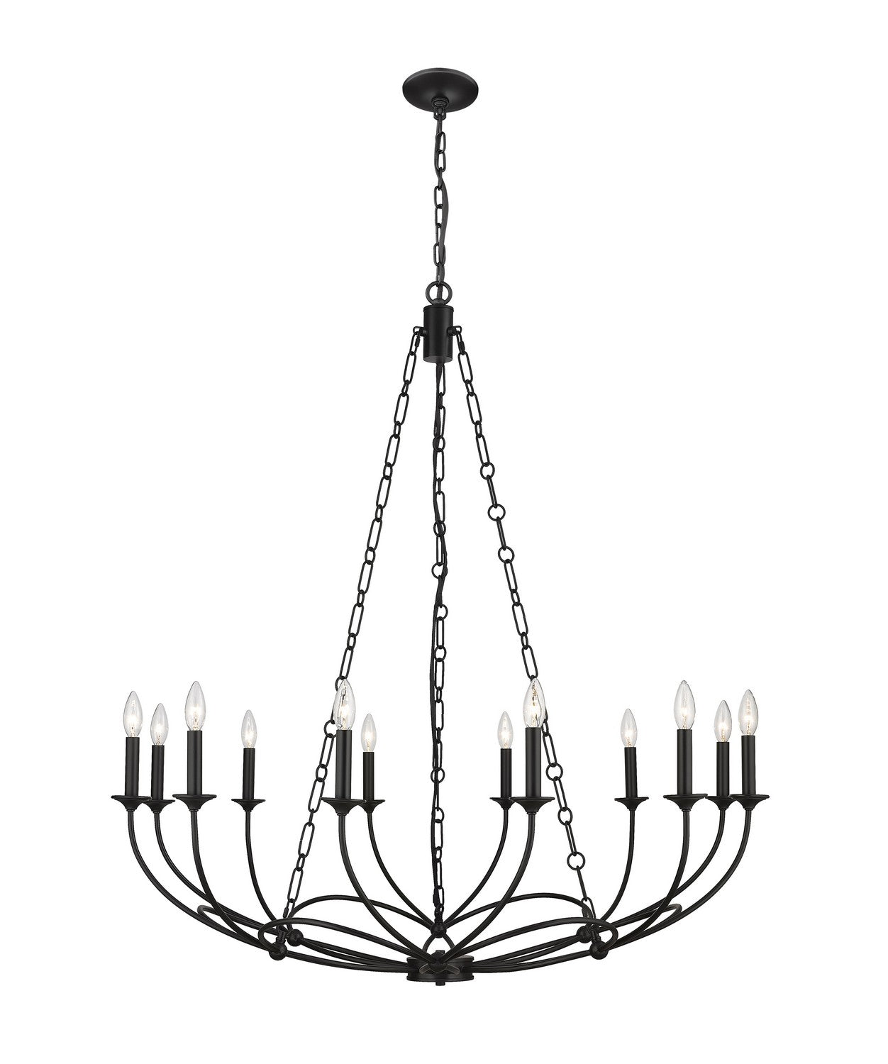Z-Lite - 3500-12MB - 12 Light Chandelier - Arabella - Matte Black from Lighting & Bulbs Unlimited in Charlotte, NC