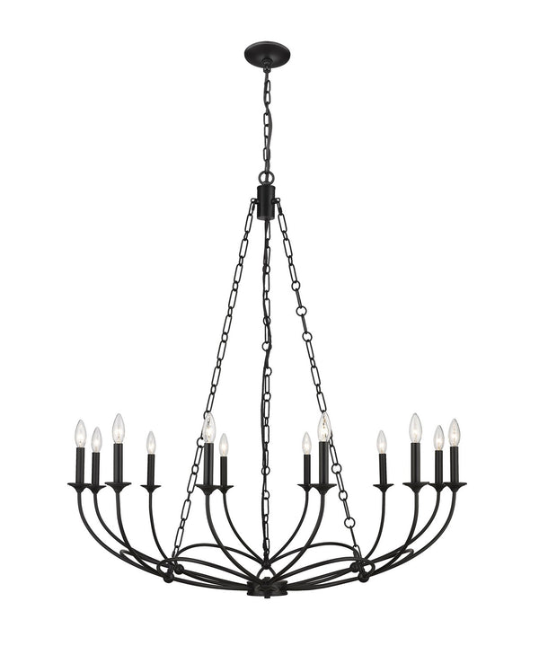 Z-Lite - 3500-12MB - 12 Light Chandelier - Arabella - Matte Black from Lighting & Bulbs Unlimited in Charlotte, NC