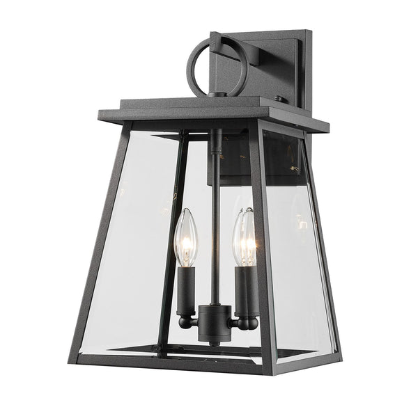 Z-Lite - 521M-BK - Two Light Outdoor Wall Sconce - Broughton - Black from Lighting & Bulbs Unlimited in Charlotte, NC