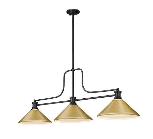 Z-Lite - 725-3MB-MSG - Three Light Billiard - Melange - Matte Black from Lighting & Bulbs Unlimited in Charlotte, NC