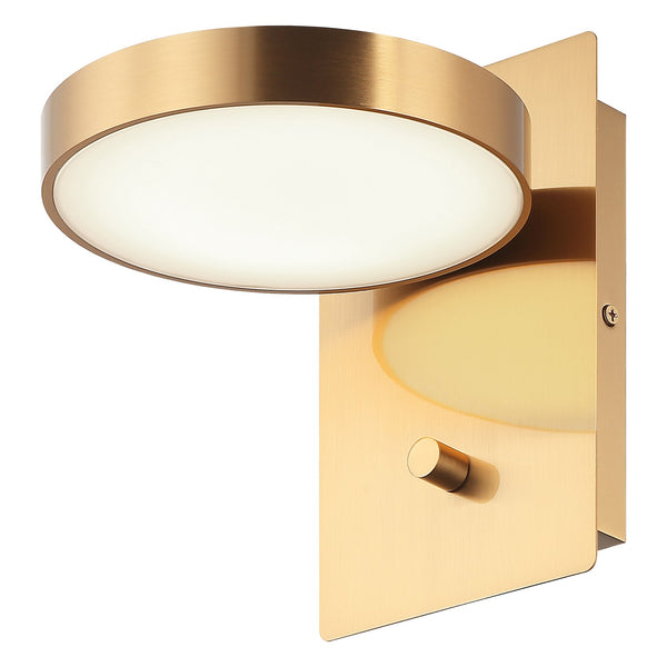 Matteo Lighting - S01801AG - LED Wall Sconce - Azton - Aged Gold Brass from Lighting & Bulbs Unlimited in Charlotte, NC