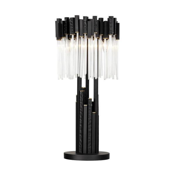 Varaluz - 309T03MBFG - Three Light Table Lamp - Matrix - Matte Black/French Gold from Lighting & Bulbs Unlimited in Charlotte, NC