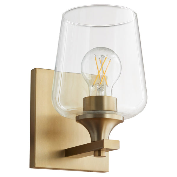 Quorum - 558-1-80 - One Light Wall Mount - Veno - Aged Brass from Lighting & Bulbs Unlimited in Charlotte, NC
