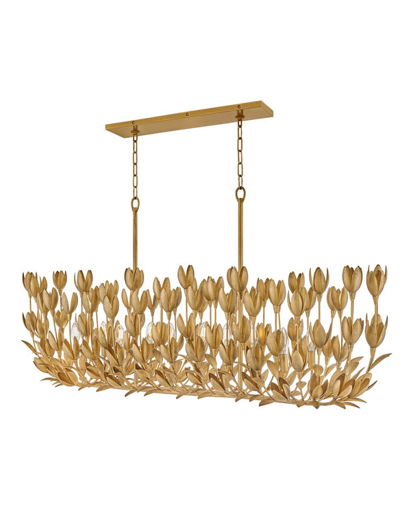 Hinkley - 30015BNG - LED Linear Pendant - Flora - Burnished Gold from Lighting & Bulbs Unlimited in Charlotte, NC