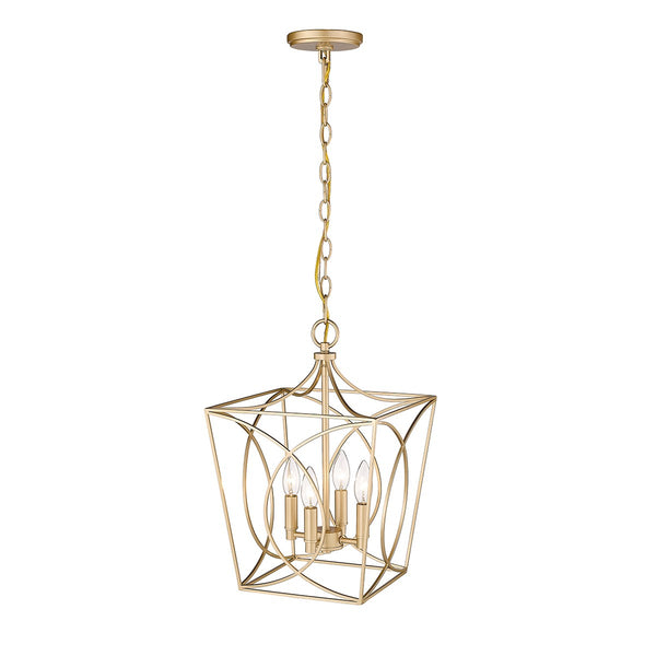 Millennium - 4001-PMG - Four Light Pendant - Tracy - Painted Modern Gold from Lighting & Bulbs Unlimited in Charlotte, NC