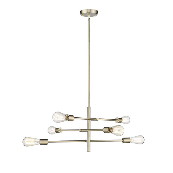 Millennium - 4246-MG - Six Light Pendant - Decco - Modern Gold from Lighting & Bulbs Unlimited in Charlotte, NC