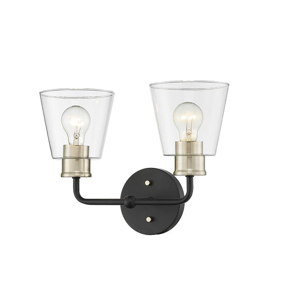 Millennium - 9132-MB/MG - Two Light Vanity - Cameron - Matte Black Modern Gold from Lighting & Bulbs Unlimited in Charlotte, NC