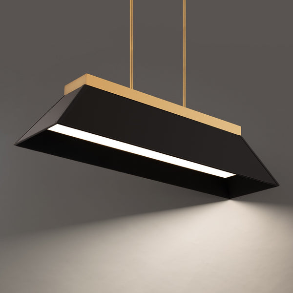 Modern Forms - PD-88344-BK/AB - LED Linear Pendant - Bentley - Black & Aged Brass from Lighting & Bulbs Unlimited in Charlotte, NC